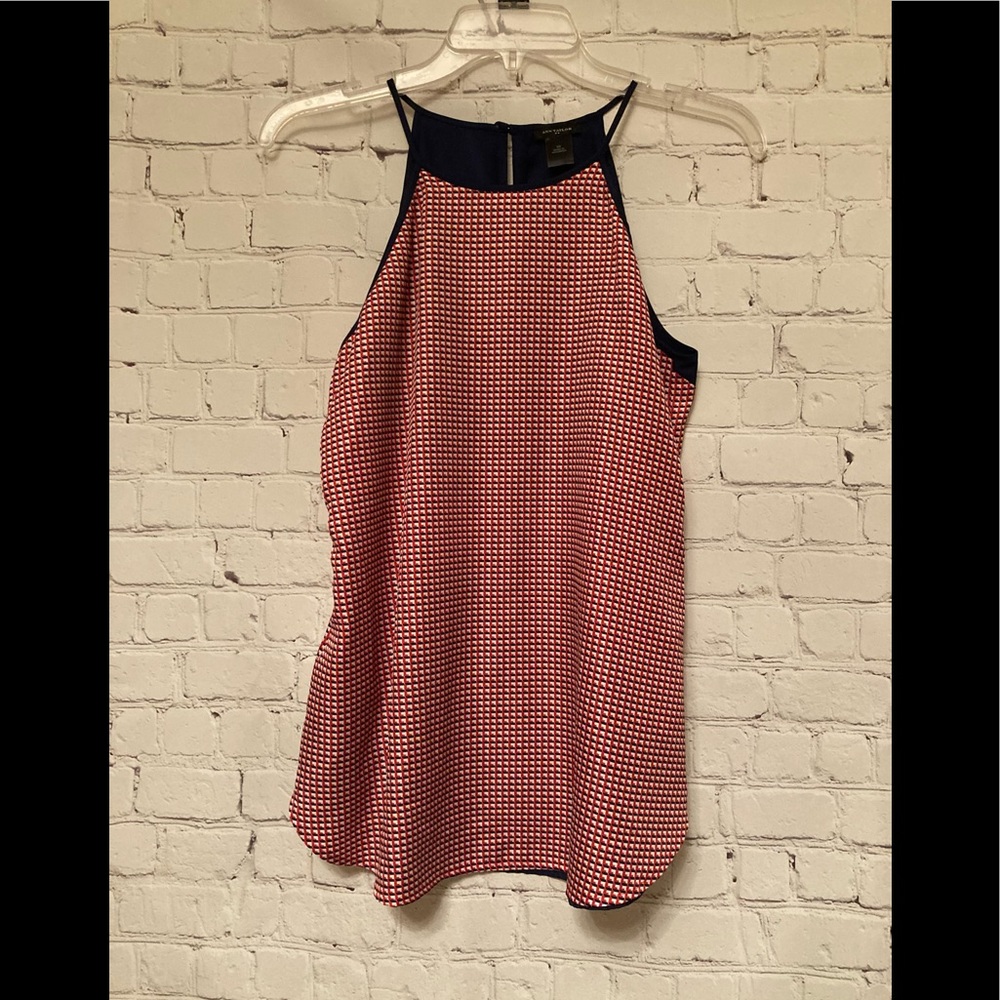 Red & Navy Ann Taylor Tank Woman’s XS